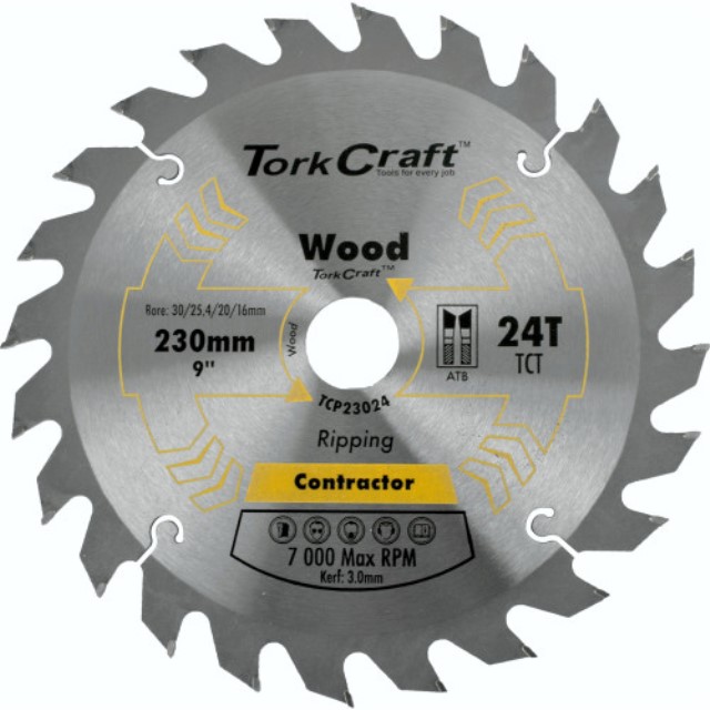 Blade Contractor 230X24t 30/1/2 Circular Saw Tct
