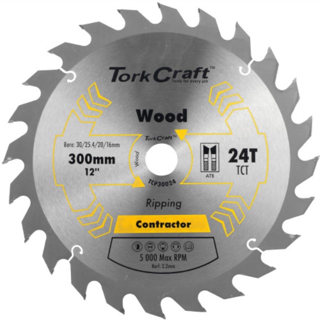 Blade Contractor 300 X 24T 30/1/20/16 Circular Saw Tct