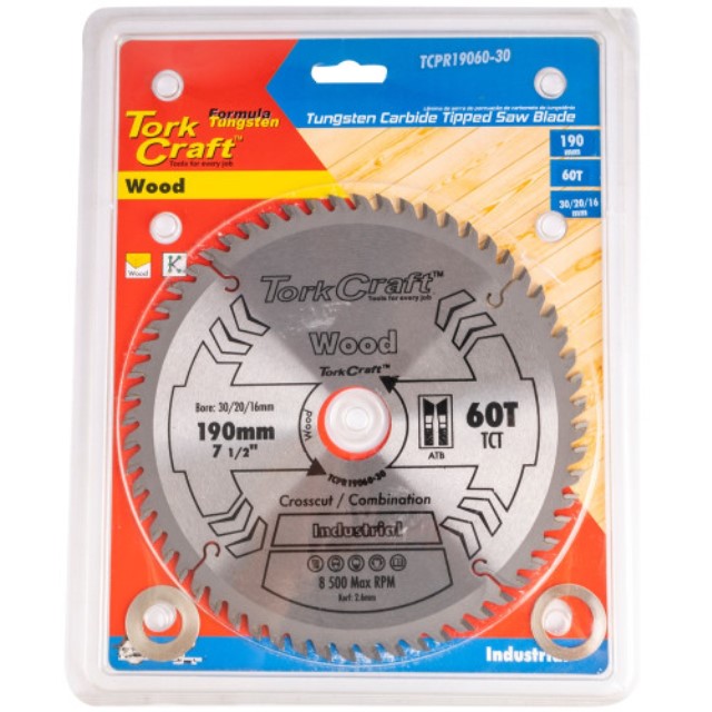Blade Tct 190 X 60T 30/20/16 Atb Positive Profesional Industrial