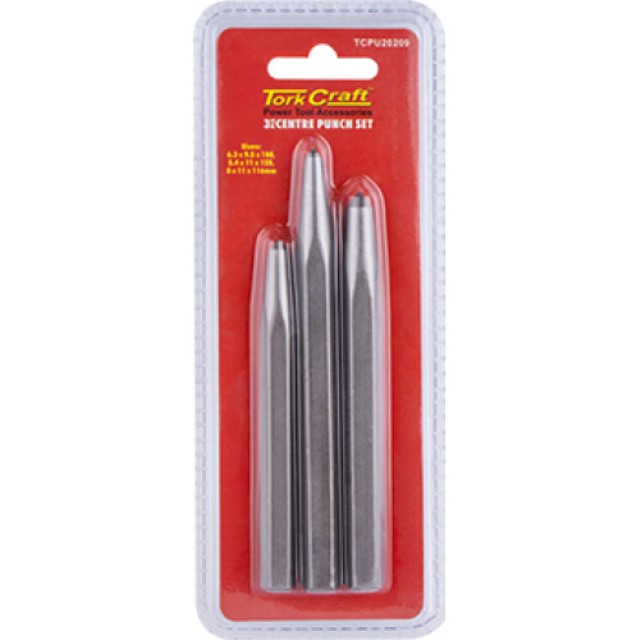 Tork Craft Center Punch Set 3Pc