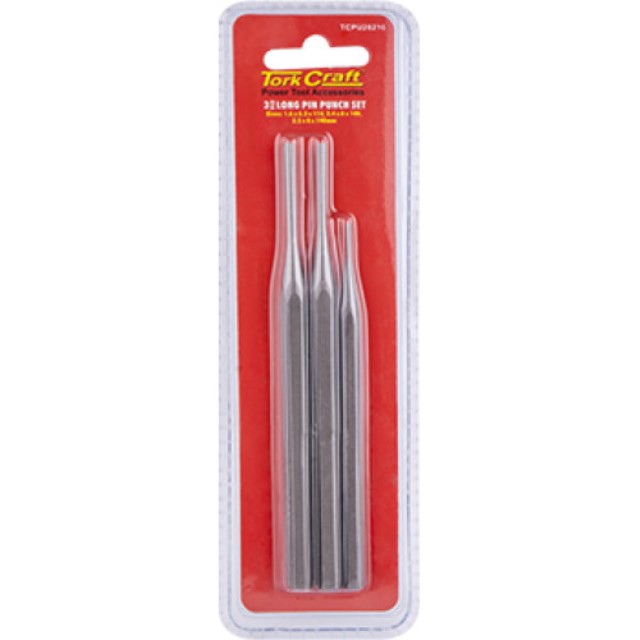 Tork Craft Long Pin Punch Set 3Pc