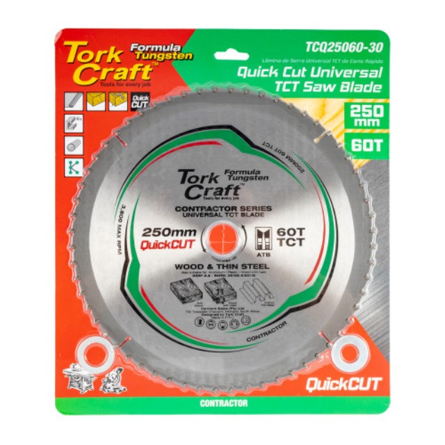 Universal Quick Cut Tct Blade 250X60t 30-20-16