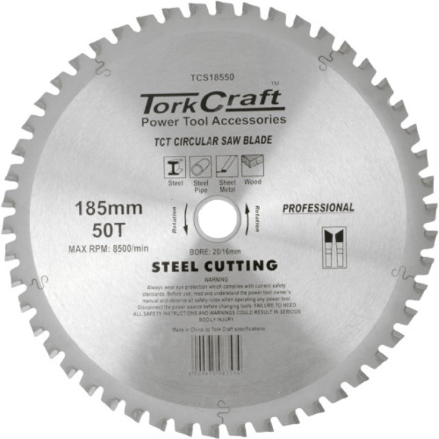 Tct Blade Steel Cutting 185X50t 20/16