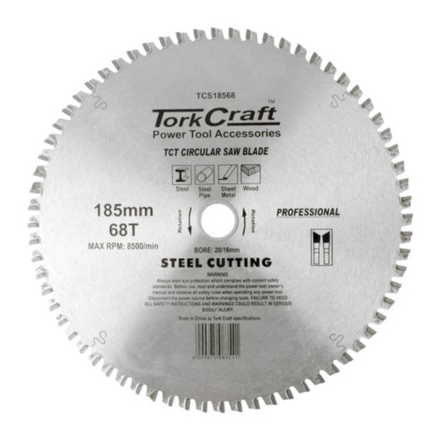 Tct Blade Steel Cutting 185X68t 20/16