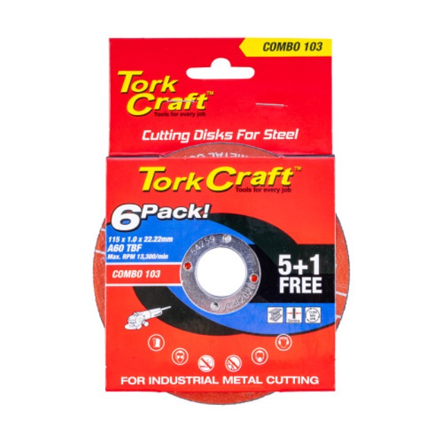 5 + 1 Free Cutting Disc Steel 115 X 1.0 X 22.2Mm
