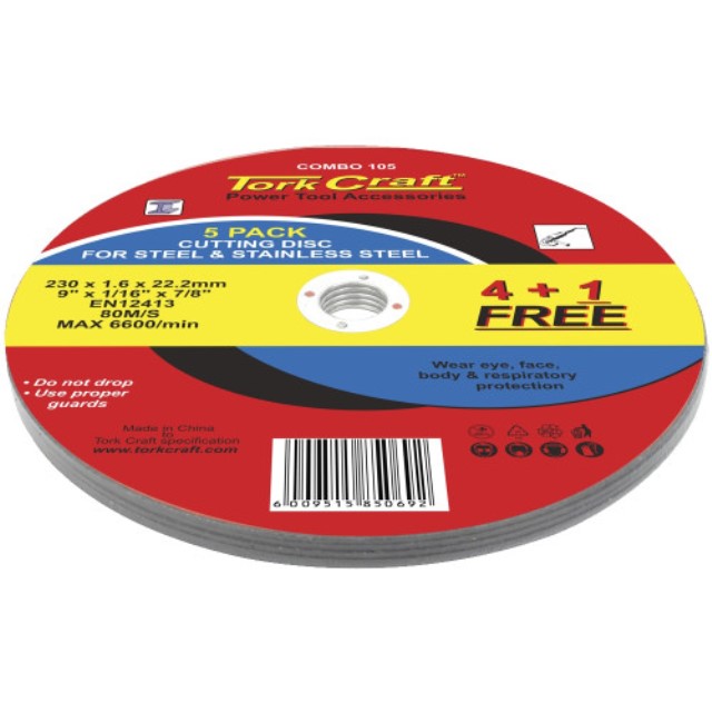 4+1 Free Cutting Disc Metal 230X1.6X22.22Mm