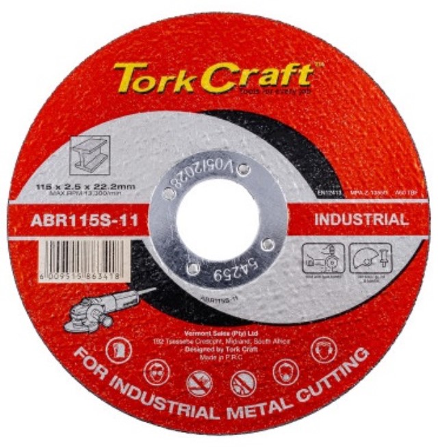 Cutting Disc Industrial Metal 115 X 2.5 X 22.2 Mm
