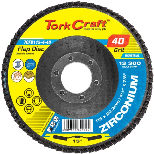 Flap Disc Zirconium 115Mm 60Grit Angled