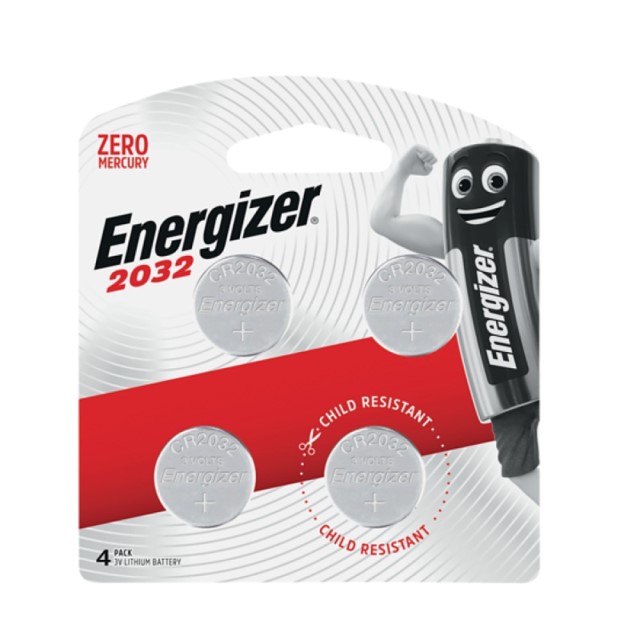 ENERGIZER 2032 3V LITHIUM COIN BATTERY 4 PACK 