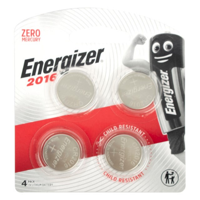 Energizer Cr2016 Bp2 3V Lithium Coin Battery 4 Pack  (Moq 12)
