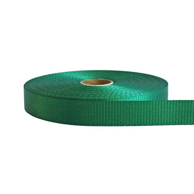 25mm – 2 Ton Industrial Webbing Green | SOLD PER METER