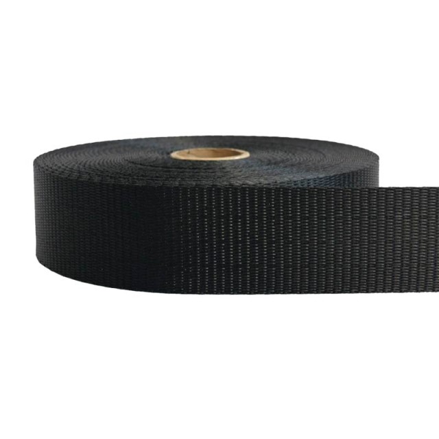 50mm – 3 Ton Industrial Webbing Black | SOLD PER METER